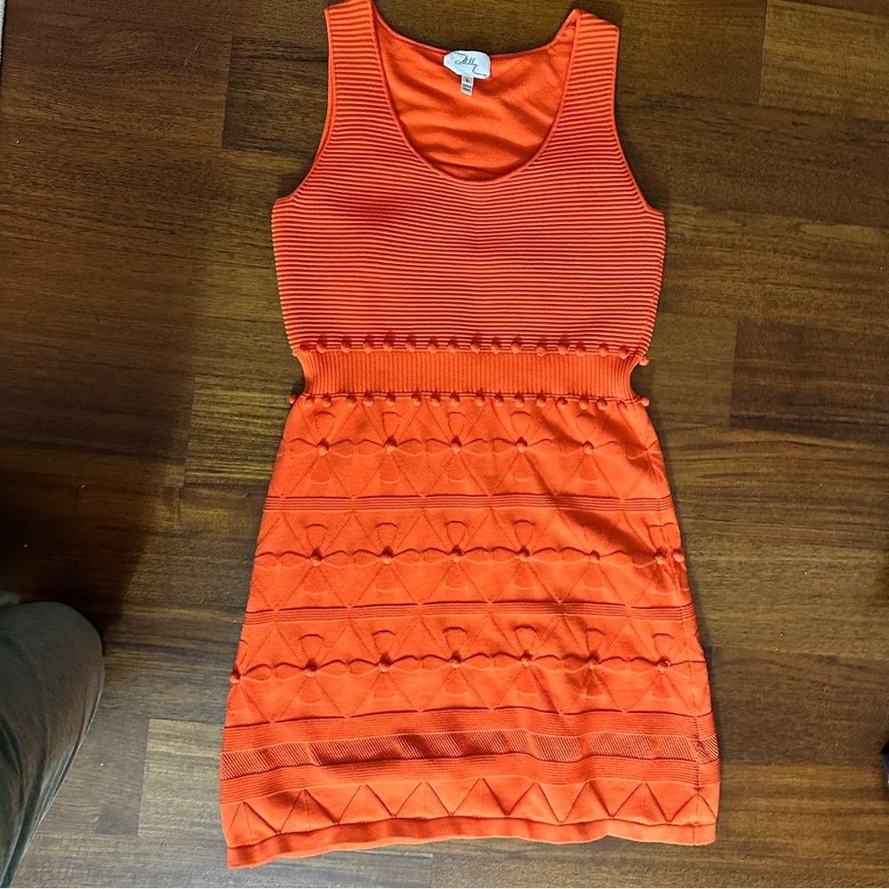 Milly Bold Orange Knit Dress